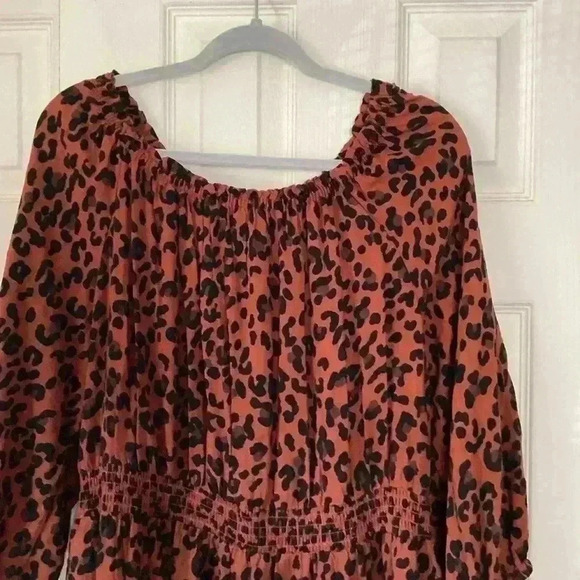 NWT Knox Rose Cheetah Print Knee Length Dress 2XL - Picture 2 of 8
